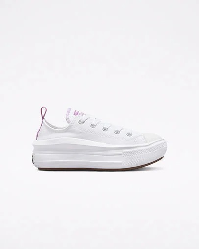 Converse Chuck Taylor All Star Move Kids\' Platform Shoes White / Purple USA | C-56719209