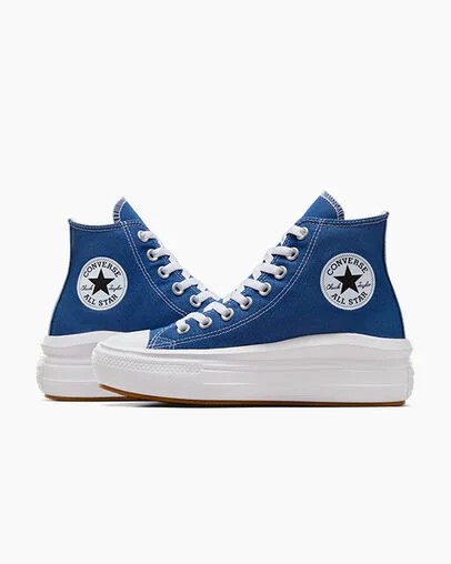 Converse Chuck Taylor All Star Move Men Platform Shoes Blue / White / Black USA | C-03486959