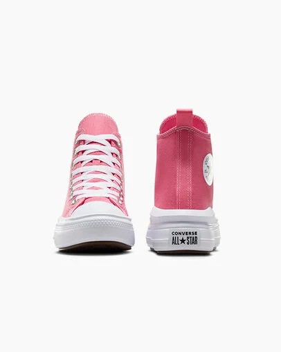 Converse Chuck Taylor All Star Move Platform Kids' Canvas Shoes Pink / White / Black USA | C-26537919