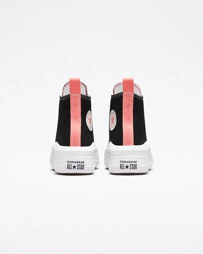 Converse Chuck Taylor All Star Move Platform Kids' Canvas Shoes Black / Pink Light Blue / White USA | C-92815469