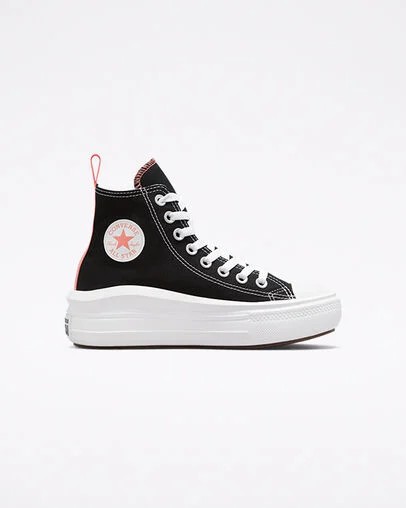 Converse Chuck Taylor All Star Move Platform Kids\' Canvas Shoes Black / Pink Light Blue / White USA | C-92815469