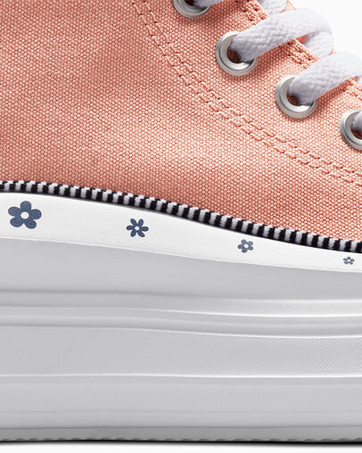Converse Chuck Taylor All Star Move Women Platform Shoes Coral / White USA | C-54791829