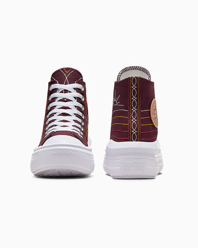 Converse Chuck Taylor All Star Move Women Platform Shoes Burgundy / Red / Yellow USA | C-26489079