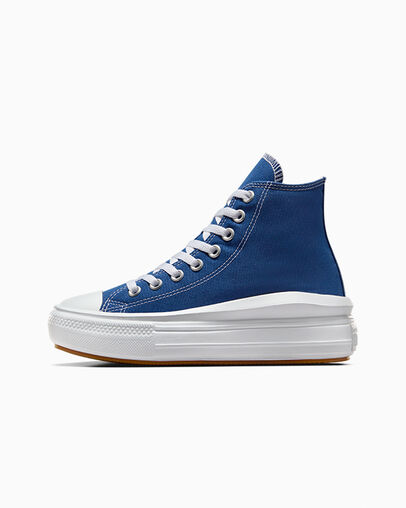 Converse Chuck Taylor All Star Move Women Platform Shoes Blue / White / Black USA | C-26840799