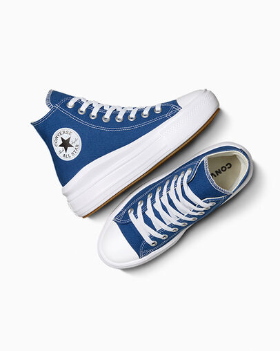 Converse Chuck Taylor All Star Move Women Platform Shoes Blue / White / Black USA | C-26840799