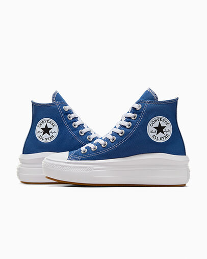 Converse Chuck Taylor All Star Move Women Platform Shoes Blue / White / Black USA | C-26840799