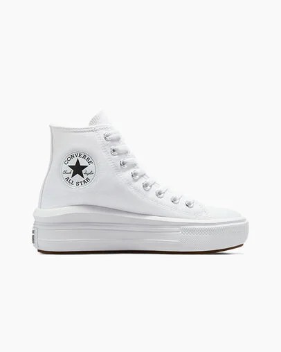 Converse Chuck Taylor All Star Move Women Platform Shoes White / Beige White / Black USA | C-83529609
