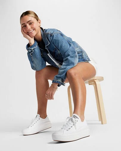Converse Chuck Taylor All Star Move Women Platform Shoes White USA | C-45690239