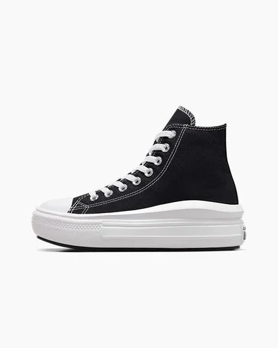 Converse Chuck Taylor All Star Move Women Platform Shoes Black / Beige White USA | C-69710539