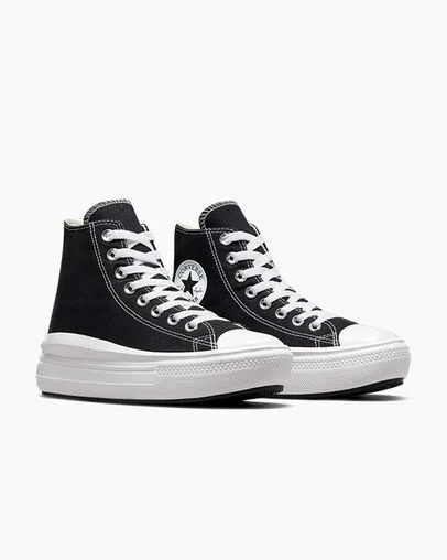Converse Chuck Taylor All Star Move Women Platform Shoes Black / Beige White USA | C-69710539
