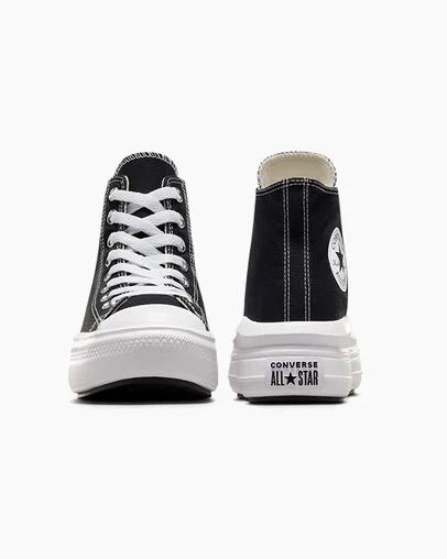 Converse Chuck Taylor All Star Move Women Platform Shoes Black / Beige White USA | C-69710539
