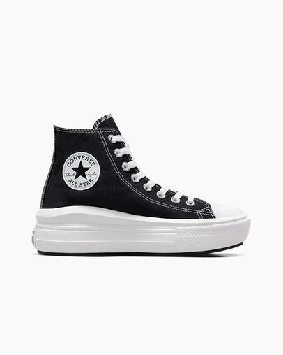 Converse Chuck Taylor All Star Move Women Platform Shoes Black / Beige White USA | C-69710539