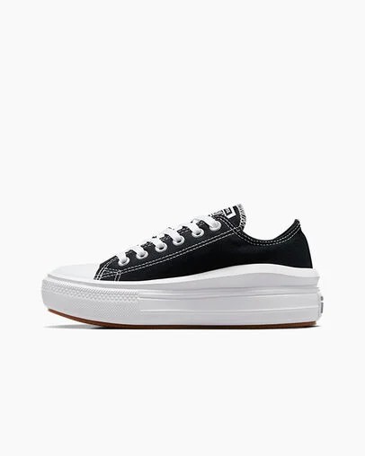 Converse Chuck Taylor All Star Move Women Platform Shoes Black / White USA | C-16837529