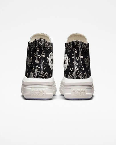 Converse Chuck Taylor All Star Move Women Platform Shoes Black / Beige White USA | C-21056739