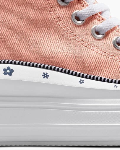 Converse Chuck Taylor All Star Move Women Platform Shoes Coral / White USA | C-86143059