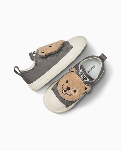 Converse Chuck Taylor All Star One Strap Sherpa Bear Kids' Sneakers Grey USA | C-90324679
