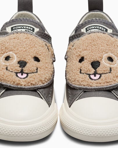 Converse Chuck Taylor All Star One Strap Sherpa Bear Kids' Sneakers Grey USA | C-90324679