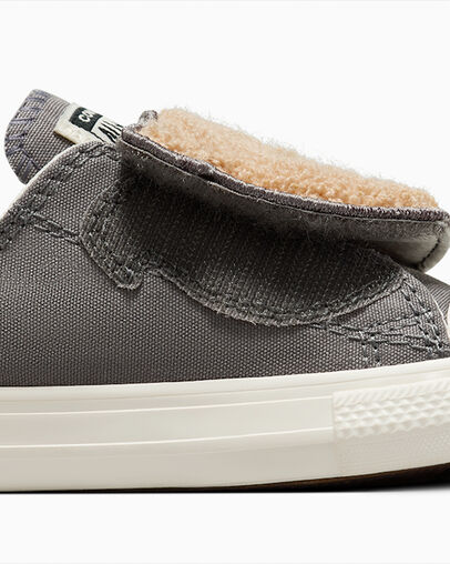 Converse Chuck Taylor All Star One Strap Sherpa Bear Kids' Sneakers Grey USA | C-90324679
