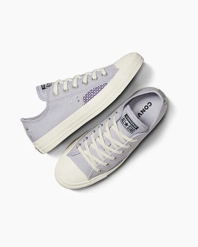 Converse Chuck Taylor All Star Pearls & Studs Women Sneakers Purple Blue Grey USA | C-37906159
