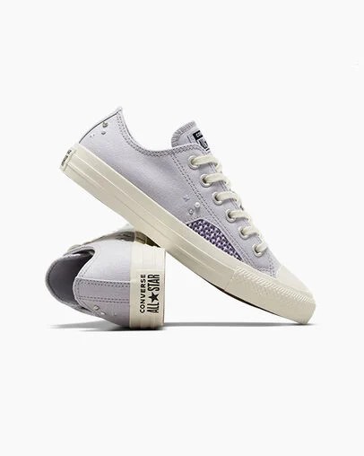 Converse Chuck Taylor All Star Pearls & Studs Women Sneakers Purple Blue Grey USA | C-37906159