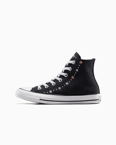 Converse Chuck Taylor All Star Petite Petals Women Sneakers Black / White USA | C-85190279