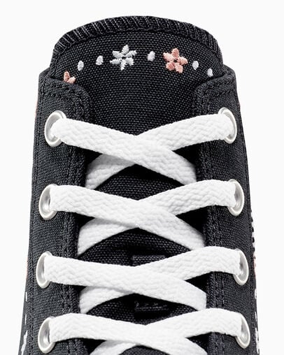 Converse Chuck Taylor All Star Petite Petals Women Sneakers Black / White USA | C-85190279