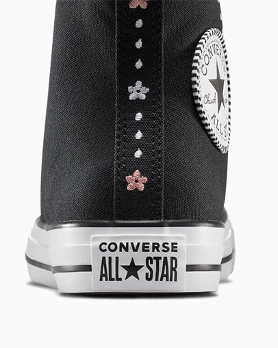 Converse Chuck Taylor All Star Petite Petals Women Sneakers Black / White USA | C-47650929