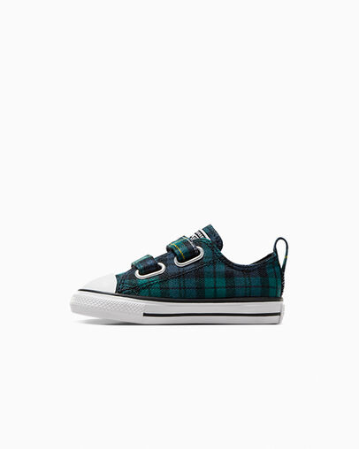 Converse Chuck Taylor All Star Plaid Kids' Sneakers Green / Navy / White USA | C-05792819