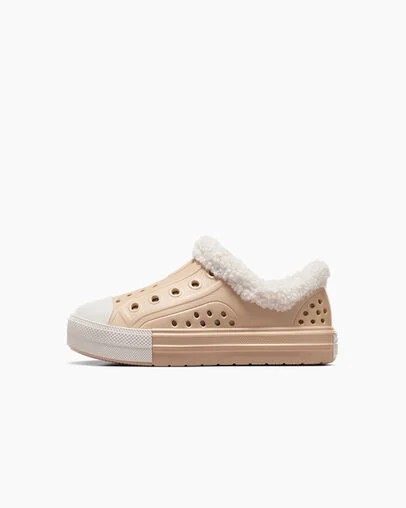 Converse Chuck Taylor All Star Play Lite CX Sherpa Kids' Sneakers Light Brown USA | C-09614759