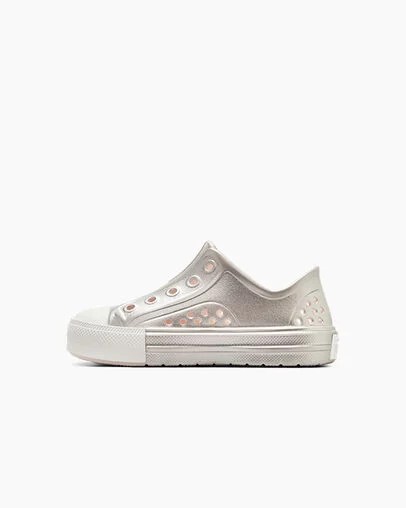 Converse Chuck Taylor All Star Play Lite CX Metallic Kids' Sneakers Pink / Silver / White USA | C-57841069