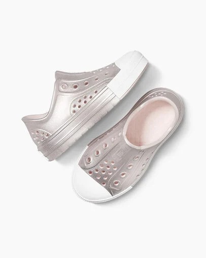 Converse Chuck Taylor All Star Play Lite CX Metallic Kids' Sneakers Pink / Silver / White USA | C-57841069