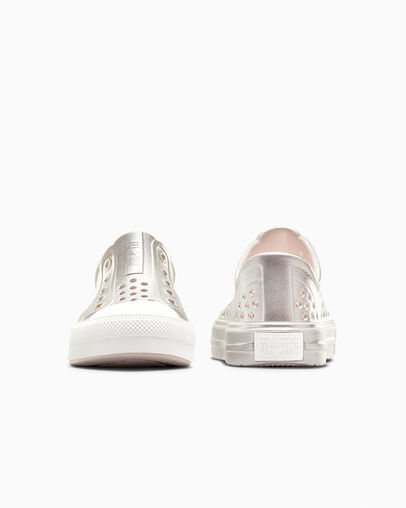 Converse Chuck Taylor All Star Play Lite CX Metallic Kids' Sneakers Pink / Silver / White USA | C-57841069