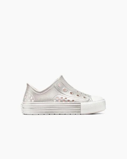 Converse Chuck Taylor All Star Play Lite CX Metallic Kids\' Sneakers Pink / Silver / White USA | C-57841069
