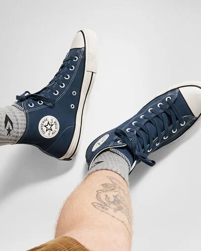 Converse Chuck Taylor All Star Pro Suede Women Skate Shoes Navy / Black USA | C-82973019