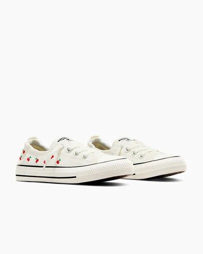 Converse Chuck Taylor All Star Shoreline Cherry Women Slip On Shoes White / Red / Green USA | C-96324879