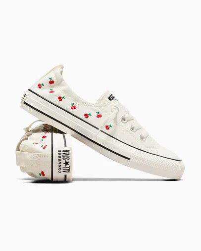 Converse Chuck Taylor All Star Shoreline Cherry Women Slip On Shoes White / Red / Green USA | C-96324879