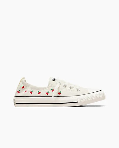 Converse Chuck Taylor All Star Shoreline Cherry Women Slip On Shoes White / Red / Green USA | C-96324879