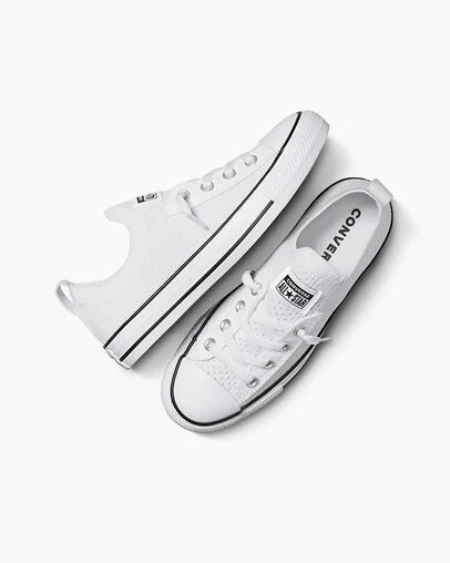 Converse Chuck Taylor All Star Shoreline Knit Women Slip On Shoes White / Black USA | C-57603289