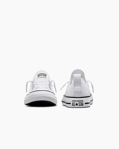 Converse Chuck Taylor All Star Shoreline Knit Women Slip On Shoes White / Black USA | C-57603289