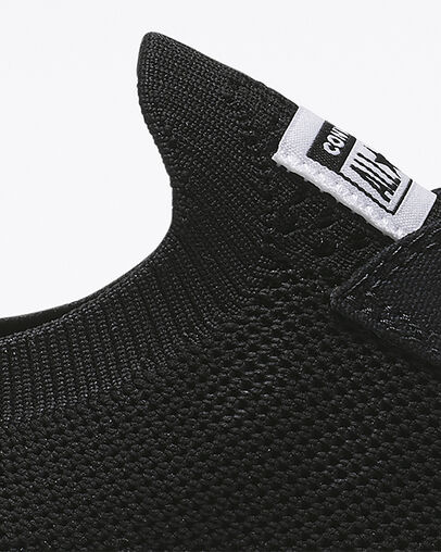 Converse Chuck Taylor All Star Shoreline Knit Women Slip On Shoes Black / White USA | C-27693089