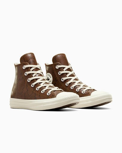Converse Chuck Taylor All Star Snakeskin Print Women Sneakers Brown USA | C-15260399