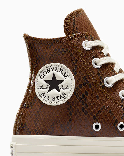 Converse Chuck Taylor All Star Snakeskin Print Women Sneakers Brown USA | C-15260399
