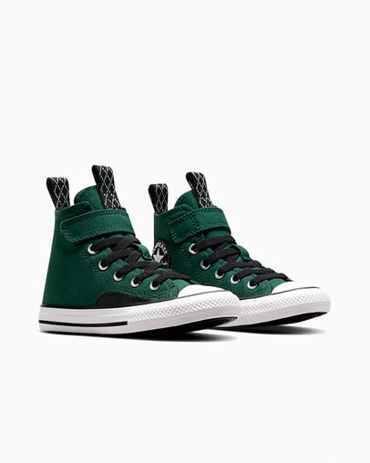 Converse Chuck Taylor All Star Sporty Easy-On Kids' Sneakers Green / Black / White USA | C-17930529