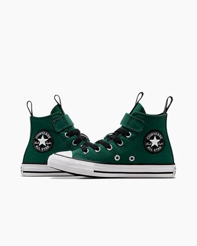 Converse Chuck Taylor All Star Sporty Easy-On Kids' Sneakers Green / Black / White USA | C-17930529