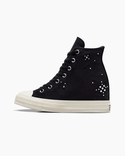 Converse Chuck Taylor All Star Wedge Women Platform Shoes Black USA | C-61358029