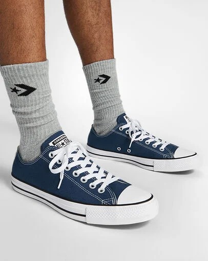 Converse Chuck Taylor All Star Women Canvas Shoes Navy USA | C-95736419
