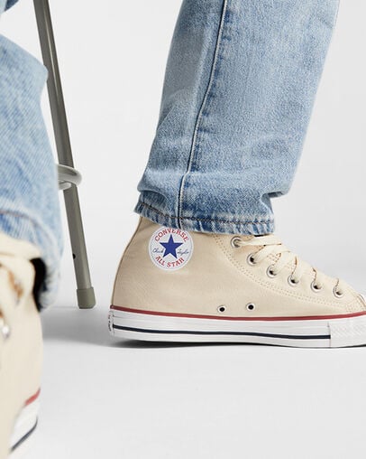 Converse Chuck Taylor All Star Women Canvas Shoes Beige White USA | C-13208599