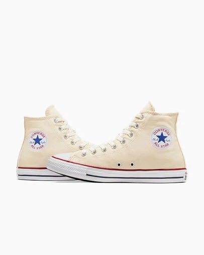Converse Chuck Taylor All Star Women Canvas Shoes Beige White USA | C-13208599