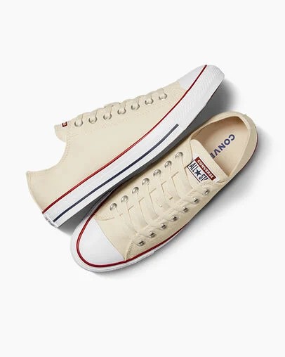 Converse Chuck Taylor All Star Women Canvas Shoes Beige White USA | C-59203789