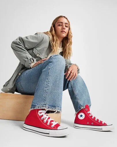 Converse Chuck Taylor All Star Women Canvas Shoes Red USA | C-52169049